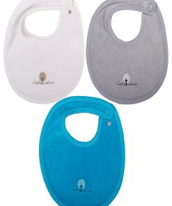 Eveil Et Nature Lot De 3 Bavoirs Doublés Coton Bio - Multicolore