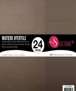 24 papiers Scrapbooking Marron - 300g/m2 - H : 30,5 cm - N/A