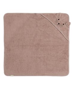 Serviette à capuche lapin - Rose