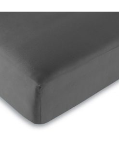 Drap housse 57 fils/cm² toutes dimensions - gris anthracite