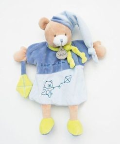 doudou Babynat Ours Bleu Il était une fois Marionnette - Bleu