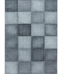 Tapis salon 200x290 ONTARIA Argent OEKO TEX idéal pour Salle à manger - Argent