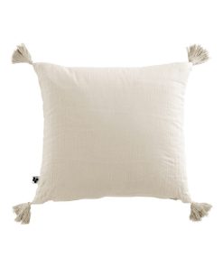 Coussin Double Gaze Coton Collection Gaia - Beige