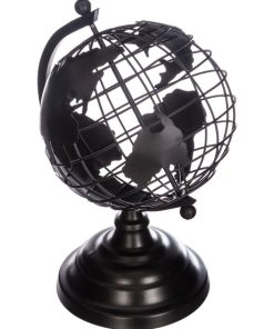 Globe terrestre en métal H28 - Noir