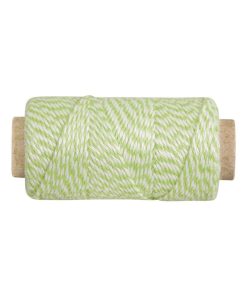 Ficelle bicolore vert clair et blanc 35 m x ø 1 mm - N/A
