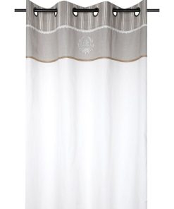 Rideau à œillets 140x260 cm Adelaïde naturel coton - Beige