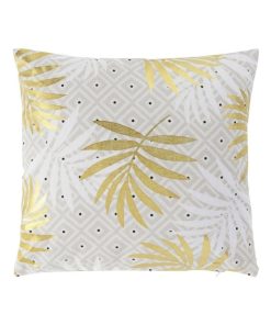 Housse de coussin 40x40 cm Or Oregold coton - Blanc