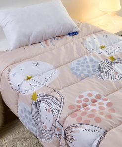 Bleu Câlin - Couette Tempérée Enfant 150x180cm Zippée 2en1 Nomade Shine Princesse - Rose clair