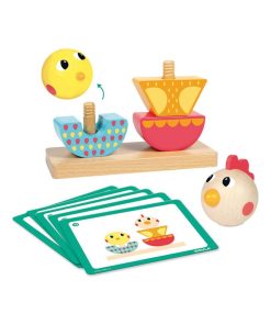 Jeu à visser en bois Empile et visse cocotte - N/A