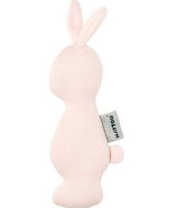 doudou Nattou Lapin Rose 100% coton Pure Hochet - Rose