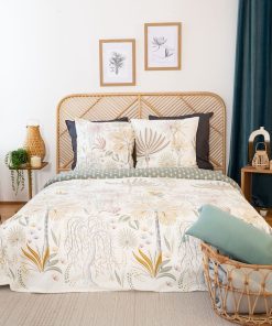 Parure de lit imprimé - 2 personnes - Beige