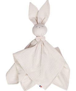 Doudou plat Lapin personnalisable, Jeanne - Beige