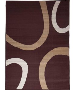 Tapis salon 140x200 TEMPO Marron fabriqué en Europe Exclusivité idéal pour Salon - Marron