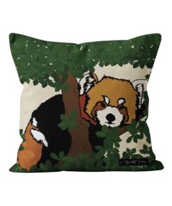 Housse de coussin Safari Panda Roux 40x40 cm - Beige