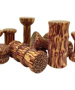 Mini bobines en bois de Tamarin naturel - set de 10 - Multicolore