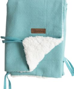 Couverture fluffy bleu Nil (75 x 100 cm) - Bleu