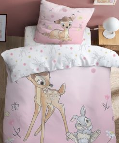 Parure de lit - 'Bambi' - 1 personne - Rose
