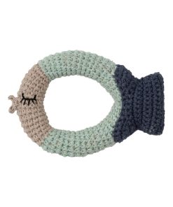 Hochet tricoté Poisson - Multicolore