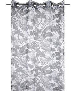Voilage à œillets 135x260 cm Brasil noir - Noir