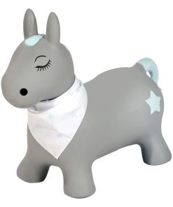 Animal sauteur gonflable en plastique poney - Gris foncé