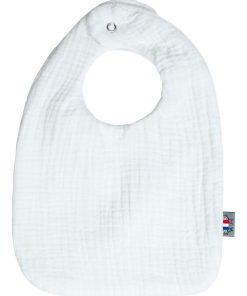 Bavoir en gaze de coton, Jeanne - Blanc