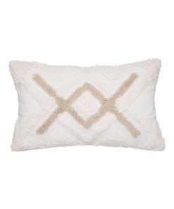 Housse de coussin tufté 30x50 cm - Blanc