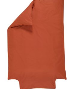 Housse de couette Coton Bio 57 fils - 'P'tit Basile' - Rouge brique