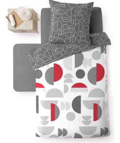 Housse de couette + taie Pastille - Gris