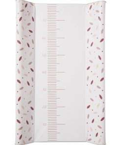 Plan à langer à poser 50x70 cm - Plumes roses - Rose