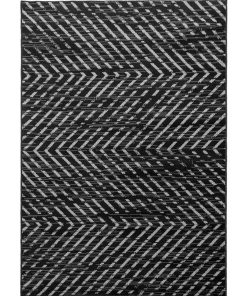 Tapis salon 200x290 BOBOTA Noir OEKO TEX idéal pour Salle à manger - Noir