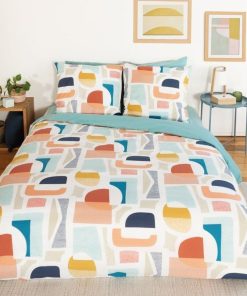Housse de couette Colors + 2 taies polycoton - Blanc