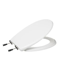 Abattant WC fixations verticales antibactérien inox - Blanc