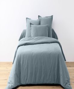 Parure Housse de couette coton uni Passion - Bleu clair