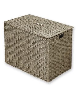 Coffre Pliable En Jonc De Mer Avec Couvercle - Marron