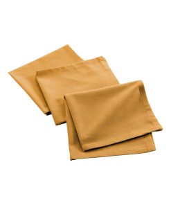 3 Serviettes de table coton recycle Collection Grand Mistral - Jaune moutarde