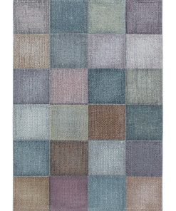 Tapis salon 200x290 ONTARIA Multicolore OEKO TEX idéal pour Salle à manger - Multicolore