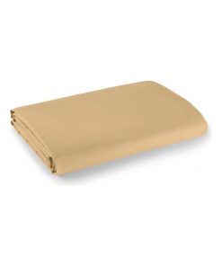 Drap plat Taupe 180 x 290 cm pour lit 1 place 100% coton/57 fils/cm² - Marron