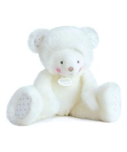 Doudou Doudou et compagnie Ours Blanc Pantin - Trop Mimi - Blanc