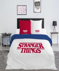Parure de Lit Double Coton Stranger Things - Blanc