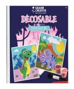 Kit Deco Sable Dinosaure Pinceau Et Sable - N/A