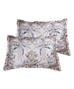 Lot de 2 Taies d'oreiller 63x63 cm satin de coton - Beige