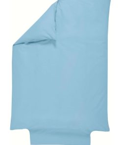 Housse de couette Coton Bio 57 fils - 'P'tit Basile' - Bleu ciel
