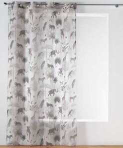 Voilage à œillets 140x240 Naoum naturel - Gris