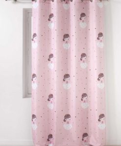 Rideau à œillets 140x260 Petite princesse rose - Rose