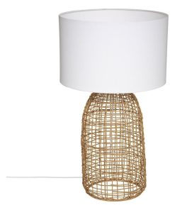Lampe cylindrique Karla naturel H56 - Beige