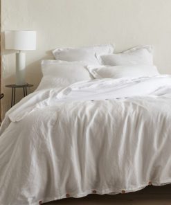 ORGANIC DRAP PLAT 50% CHANVRE 50% COTON - Blanc