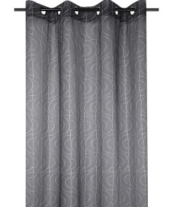 Voilage à œillets 140x260 cm Lenny anthracite - Gris