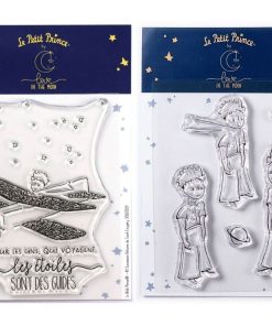 6 Tampons transparents Le Petit Prince Avion et planète - N/A