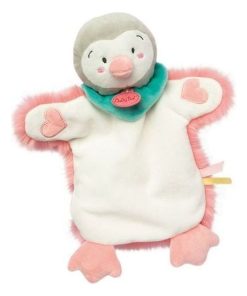 doudou Babynat Pingouin Rose Neskimos marionnette - Rose
