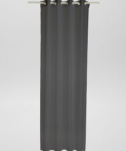 Voilage uni à œillets - anthracite